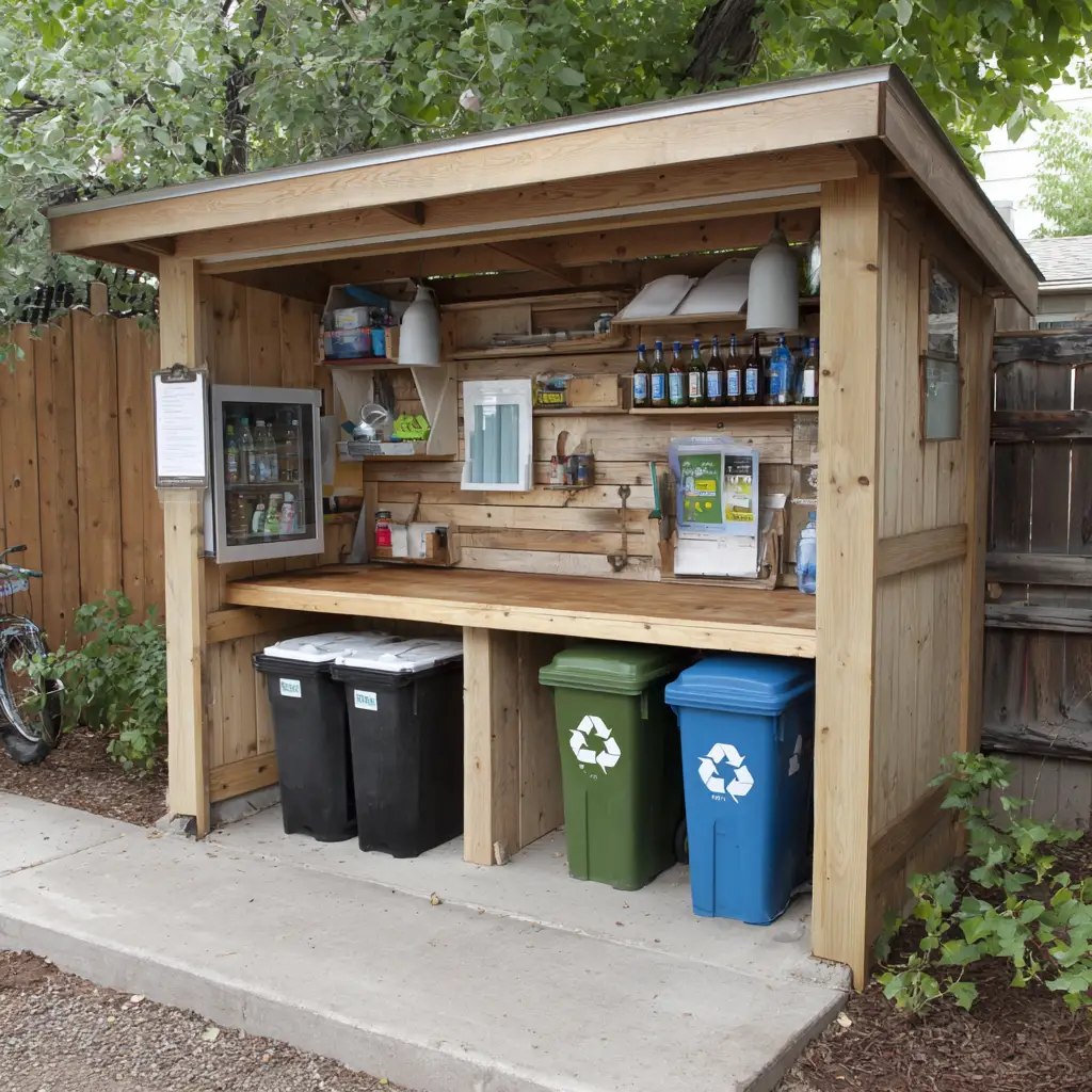Recycling and Trash Station