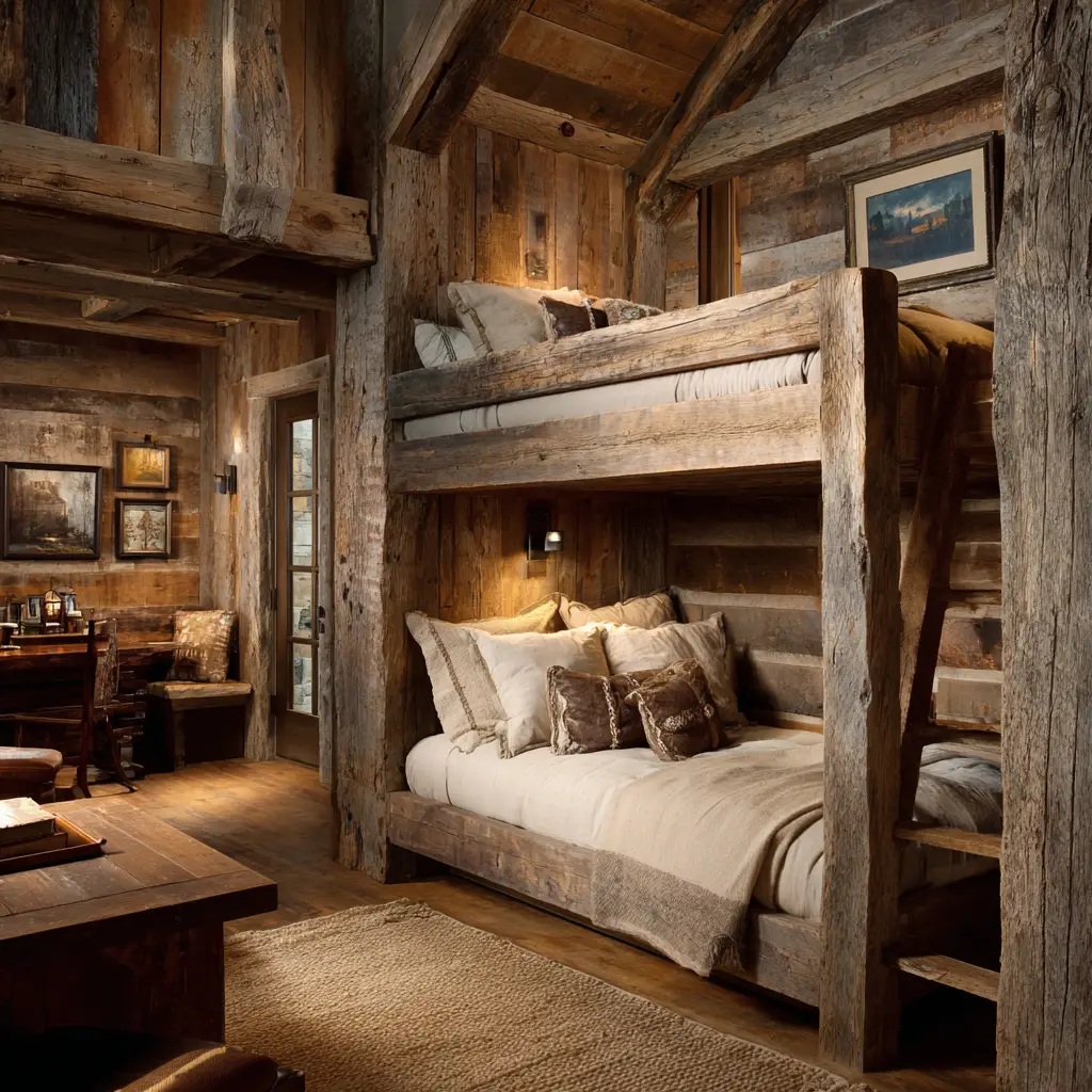 Rustic Cabin Bunk Beds