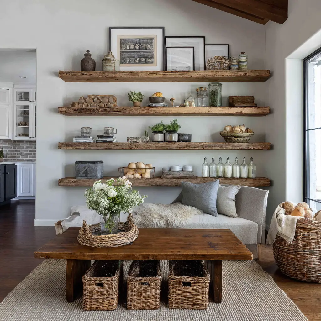 Rustic Open Shelving