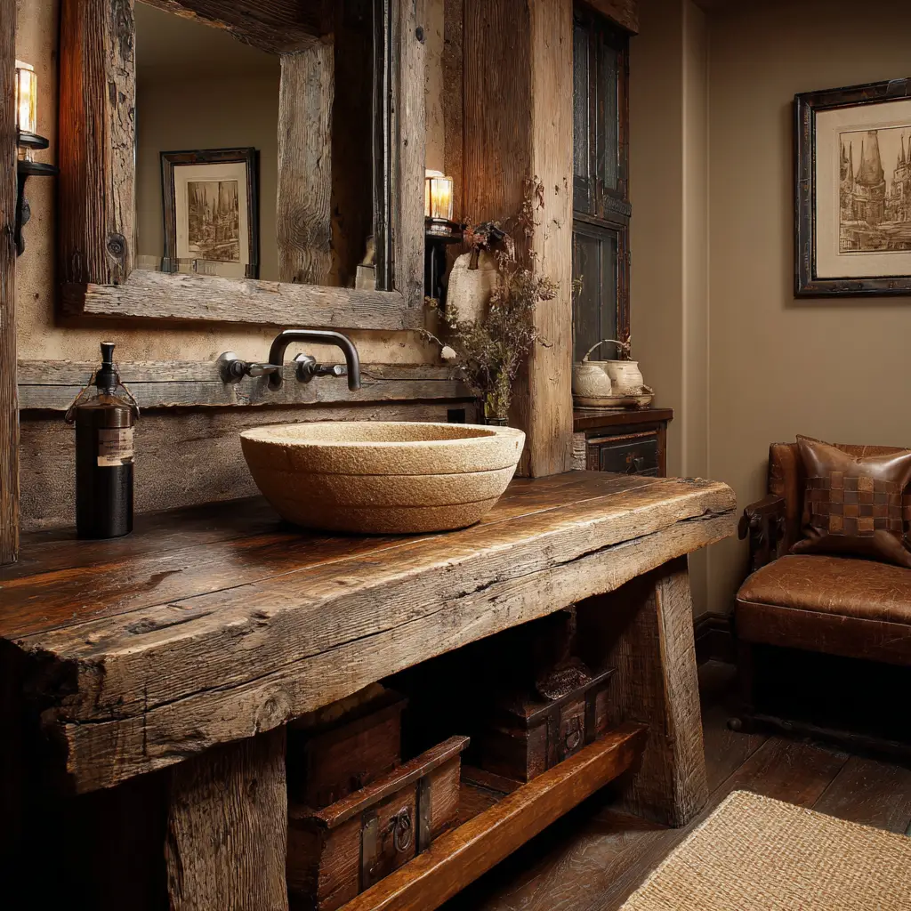 Rustic Wood Vanity