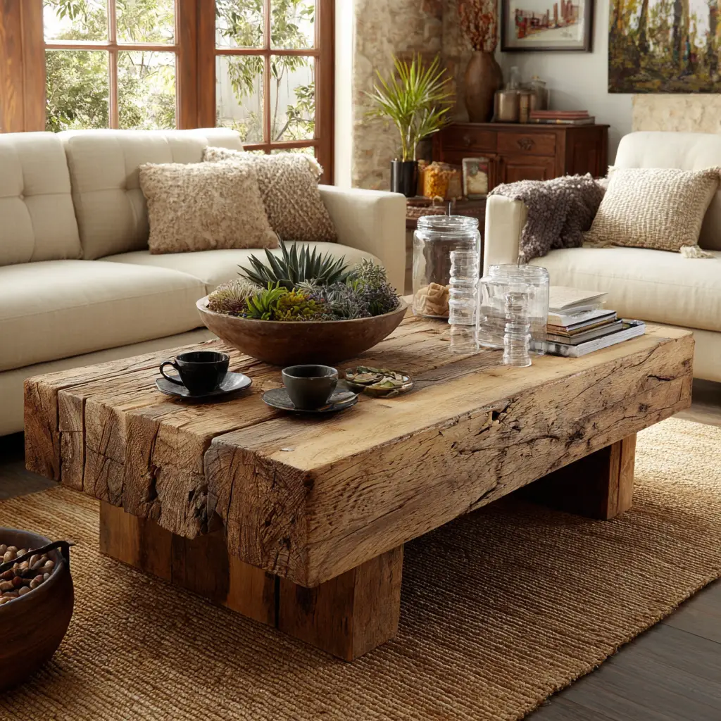 Rustic Wooden Coffee Table