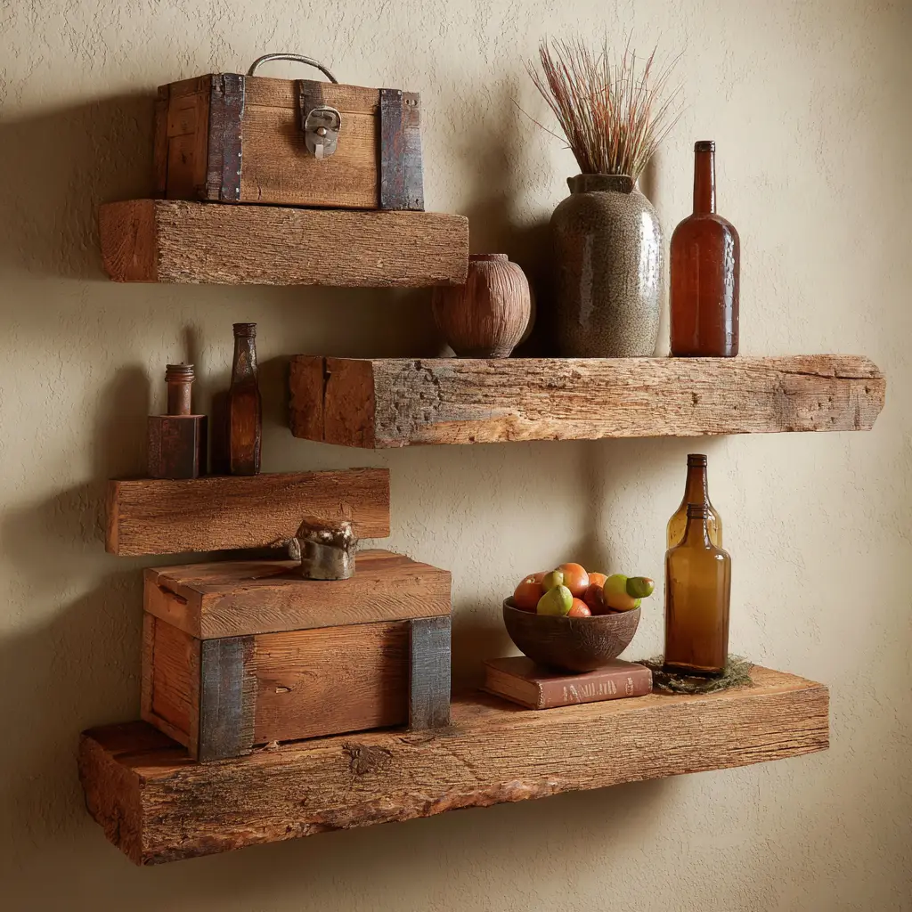Rustic Wooden Shelves