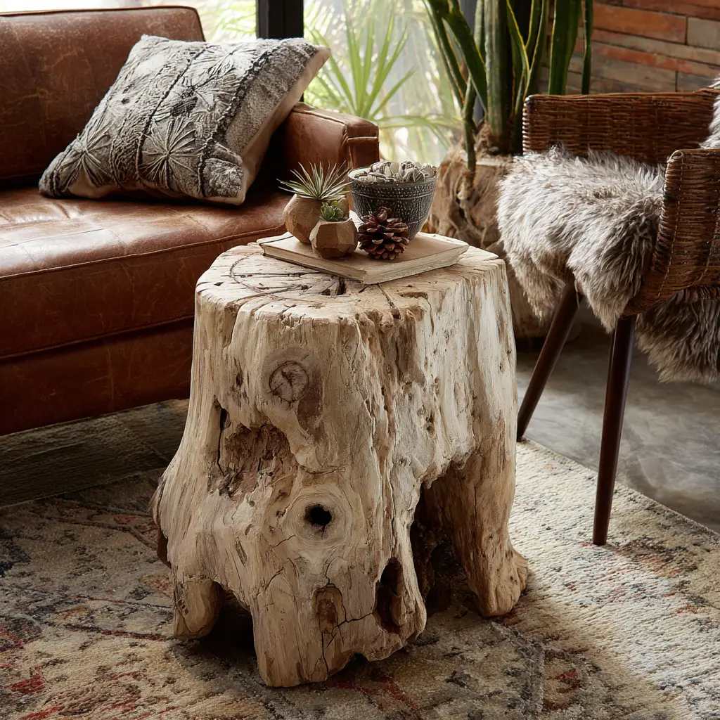 Rustic Wooden Side Tables