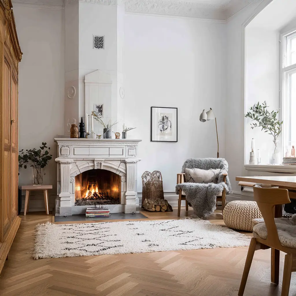 Scandinavian Fireplace Style