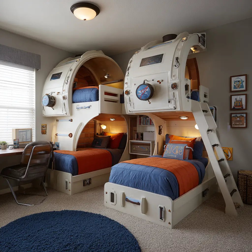 Space-Themed Bunk Beds