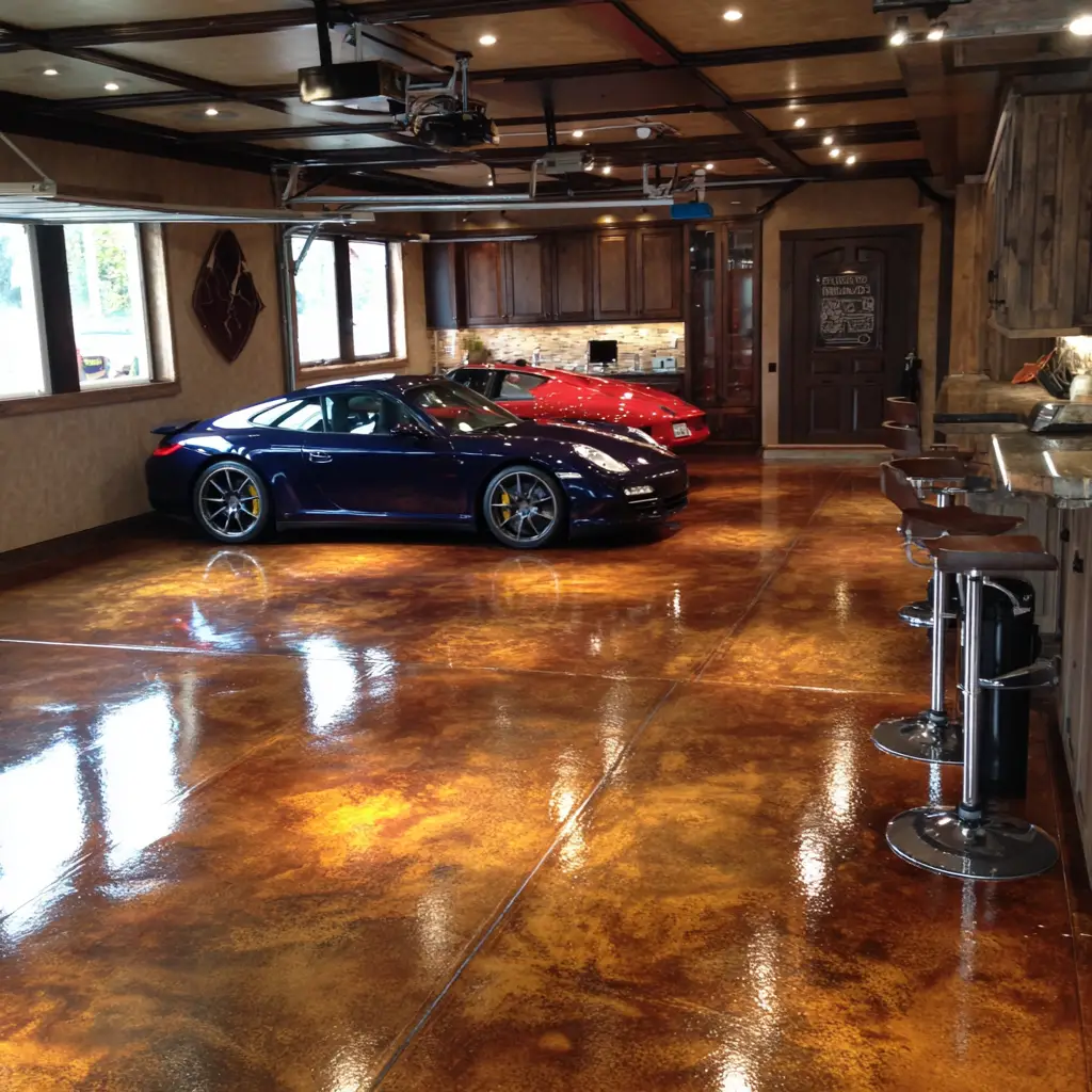 Stained Concrete with Traction Finish