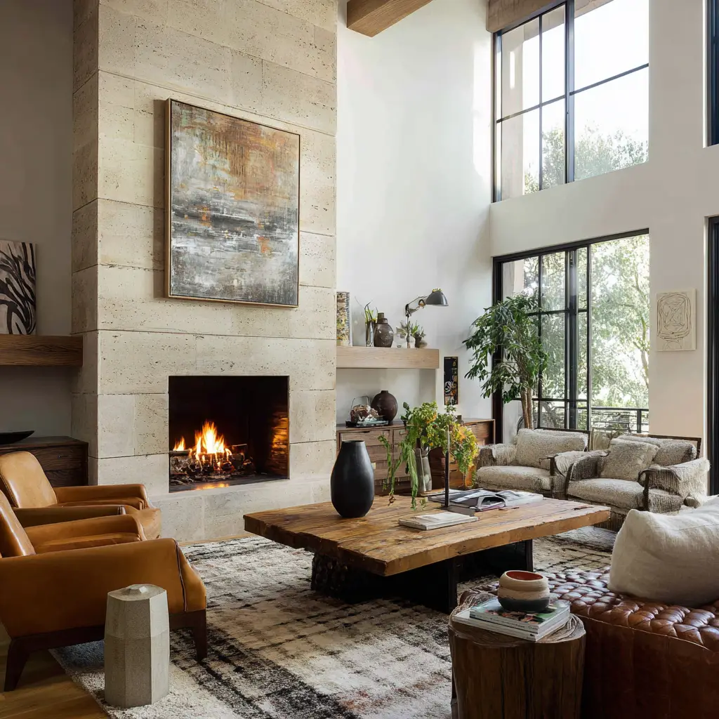 Statement Fireplace Wall