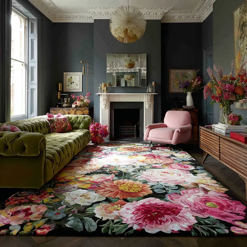 Statement Floral Rug