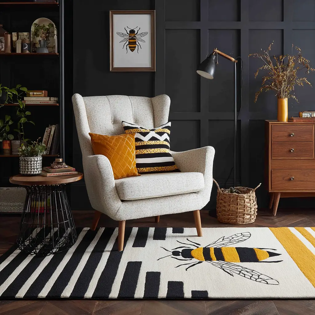 Striped Bee Rug