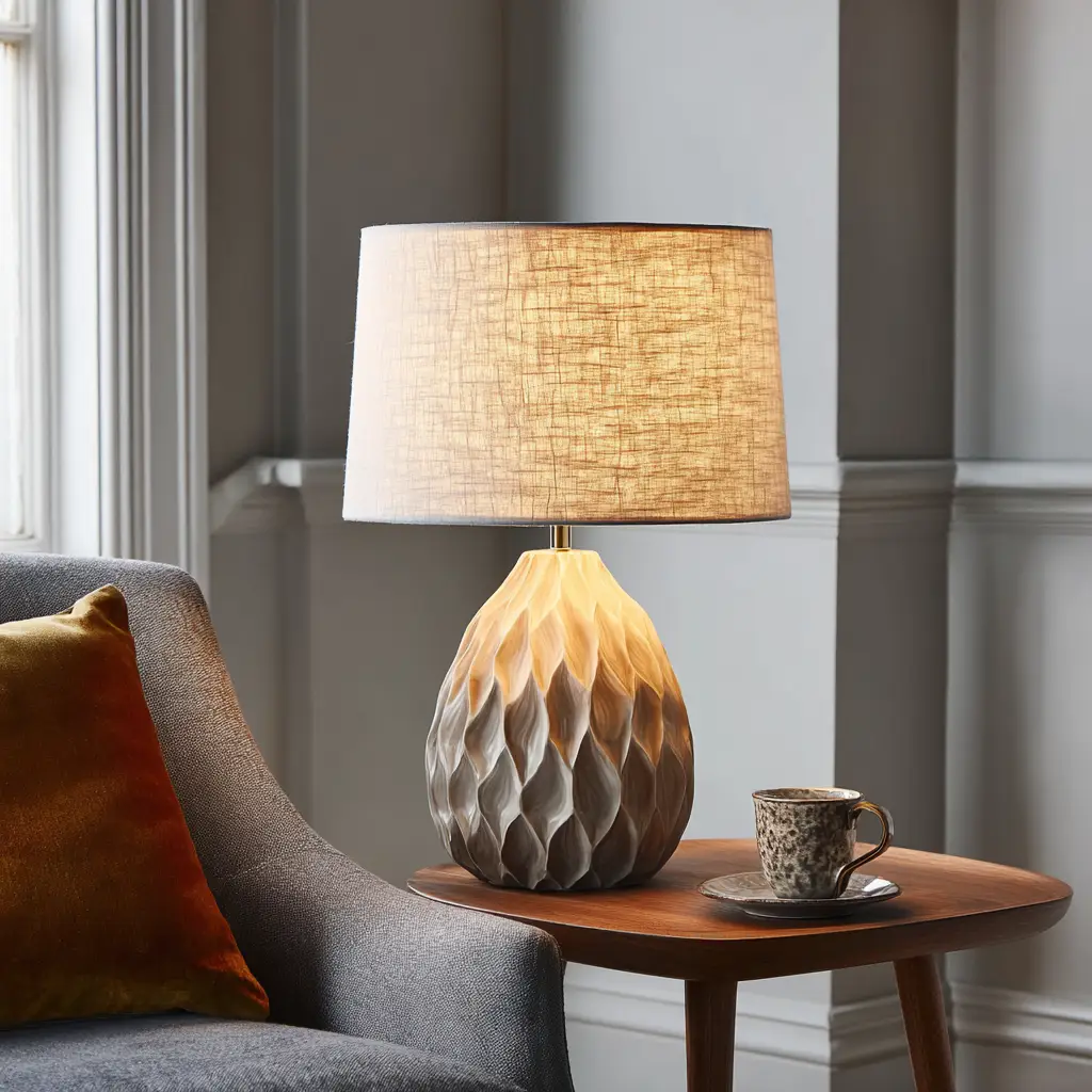 Textured Fabric Shade Lamp