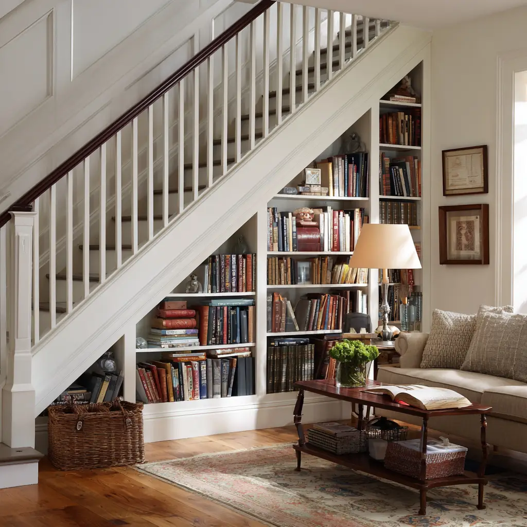 Under-Stair Bookshelves