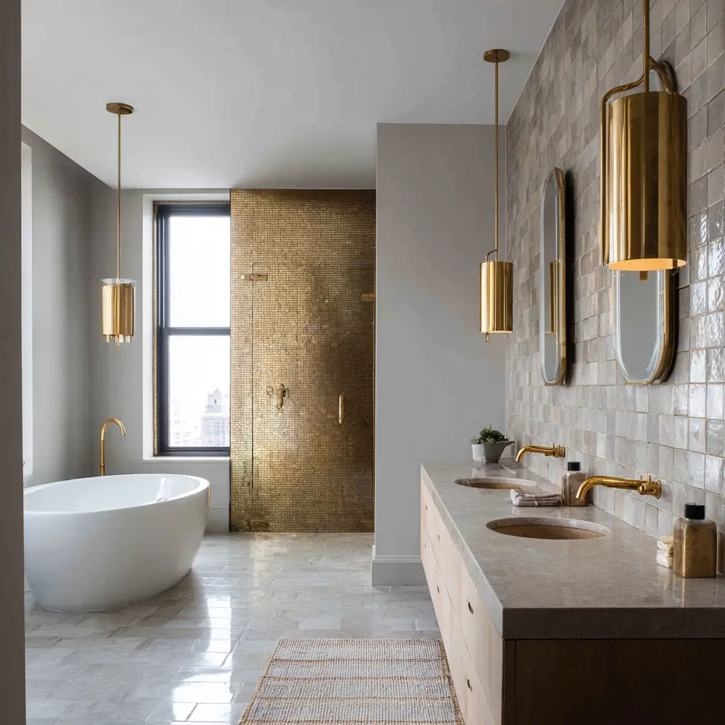Use Brass or Gold Fixtures