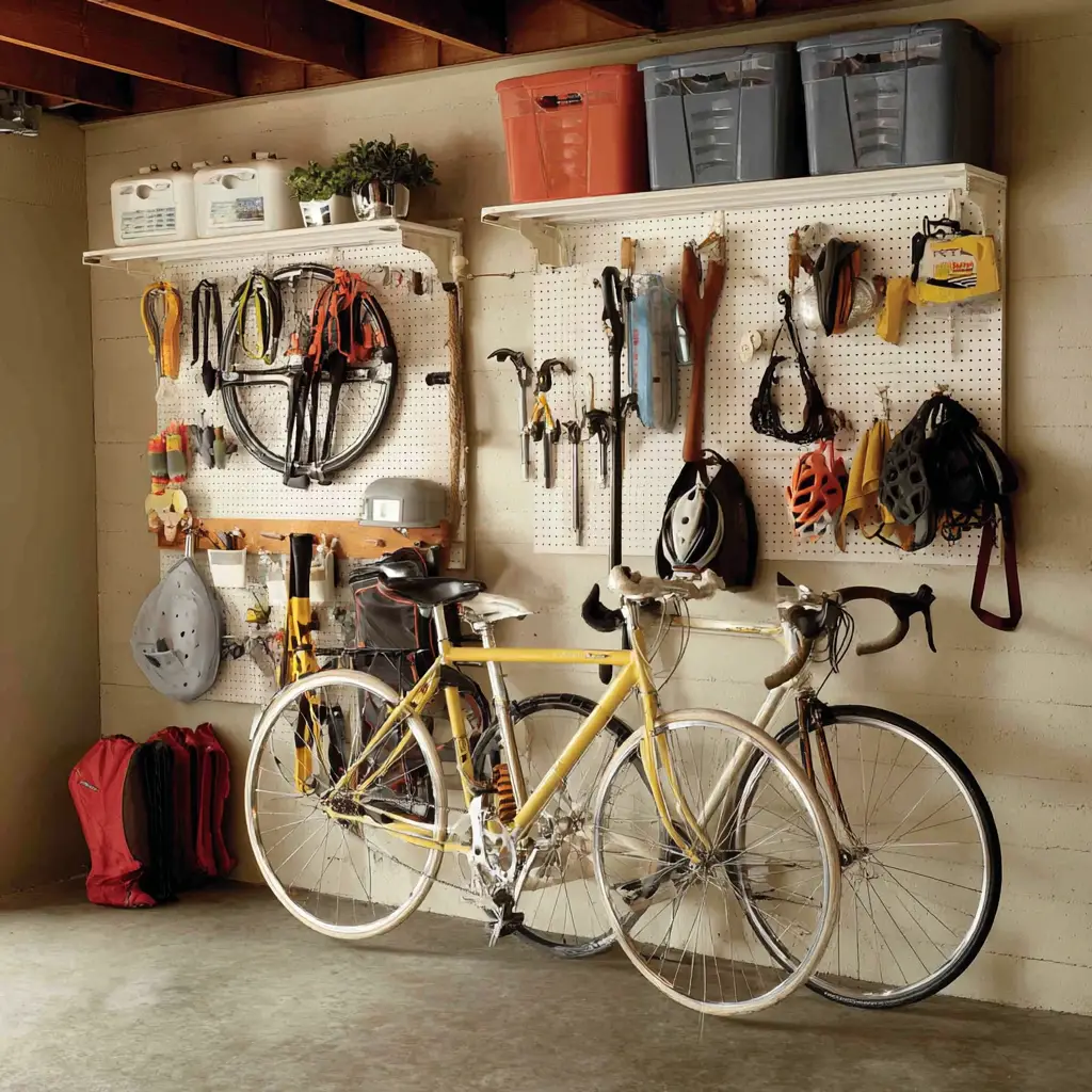 Use Hooks Behind the Garage Door