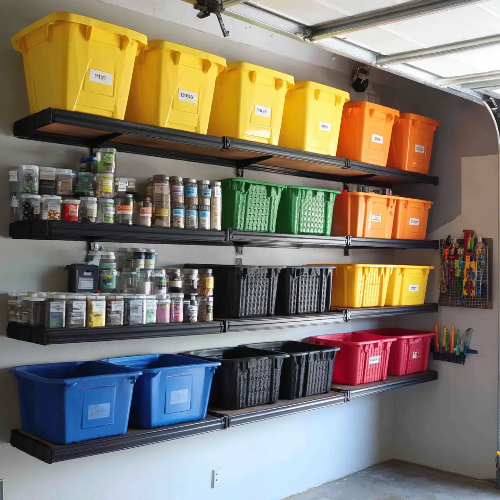Use Matching Storage Bins and Labels