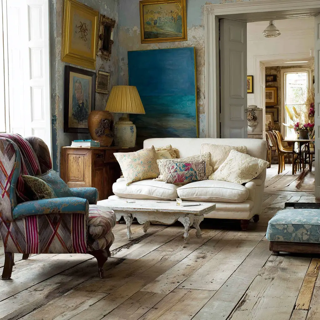  Use Vintage or Distressed Furniture