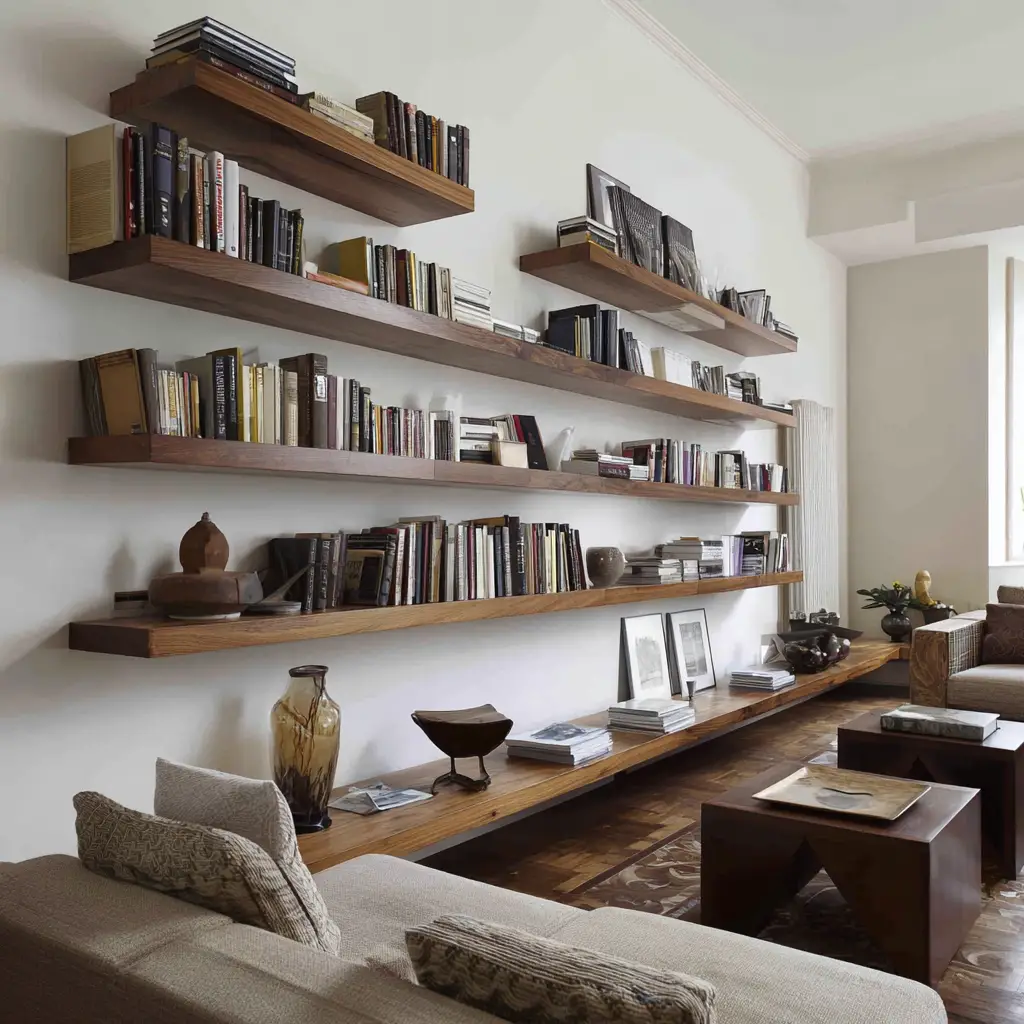 Use Wooden Shelving