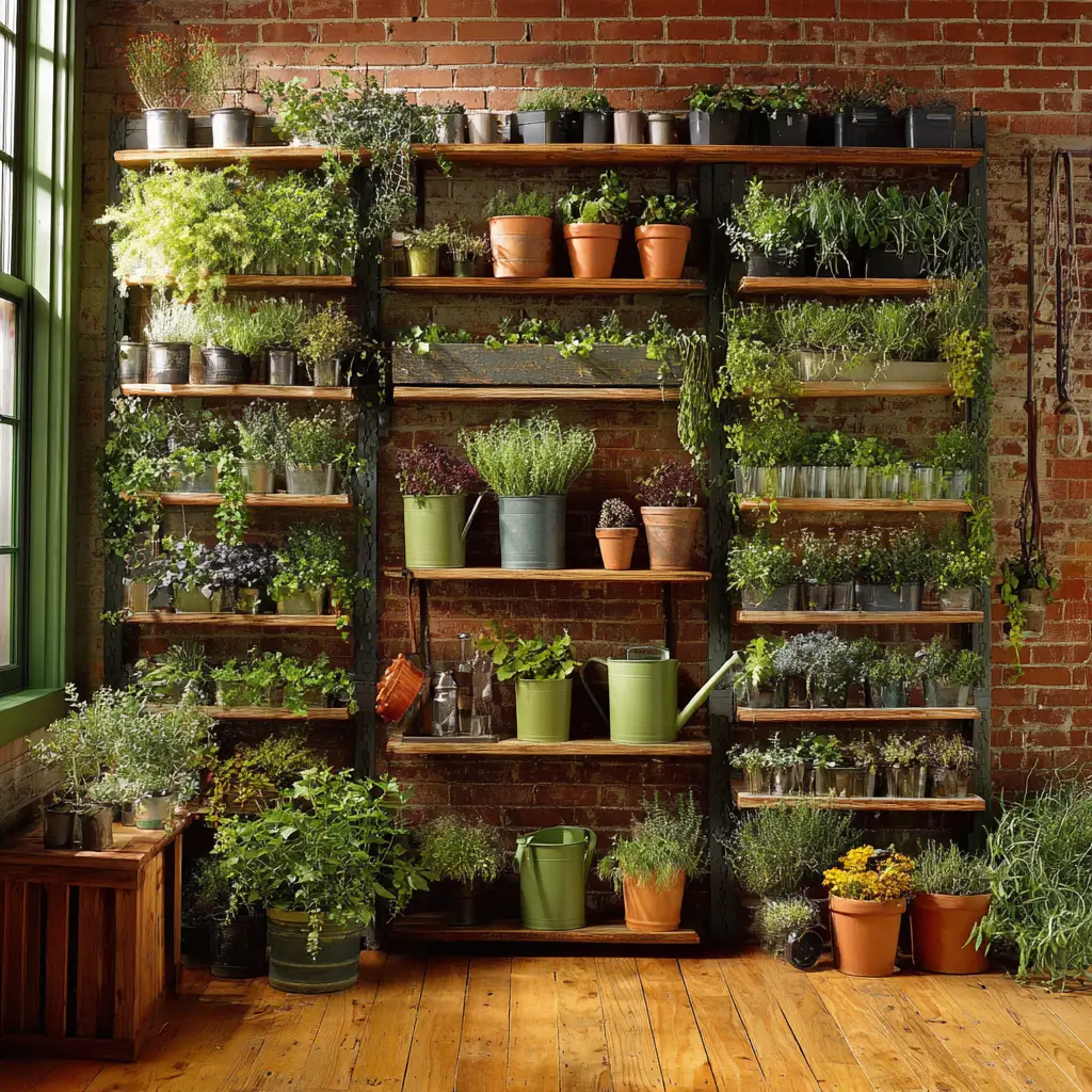 Vertical Garden Shelves Repurposed
