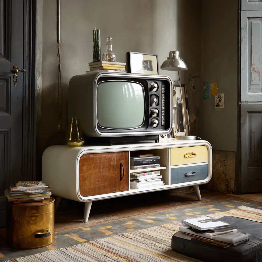 Vintage-Inspired TV Cabinet