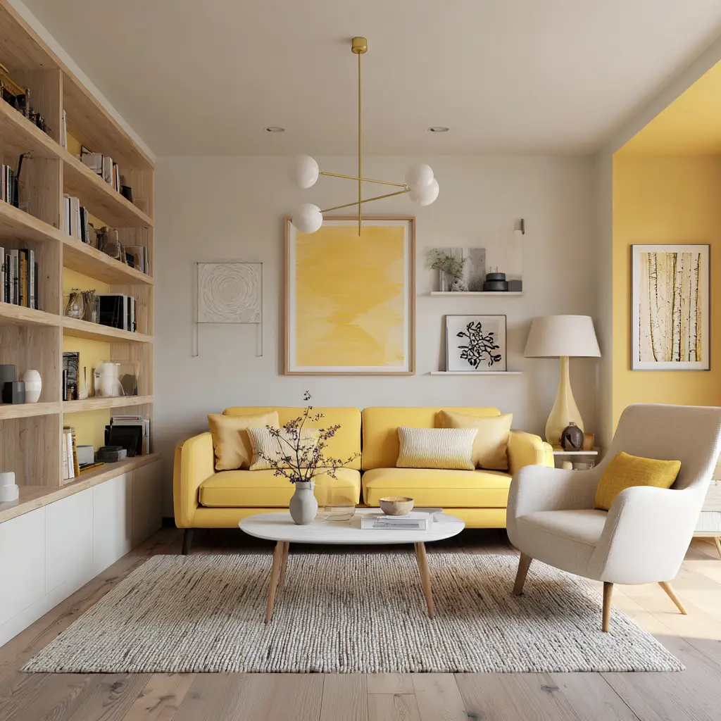 Warm Yellow and White Palette