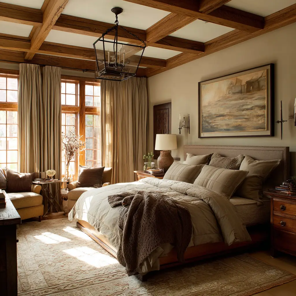  Warm wood accents