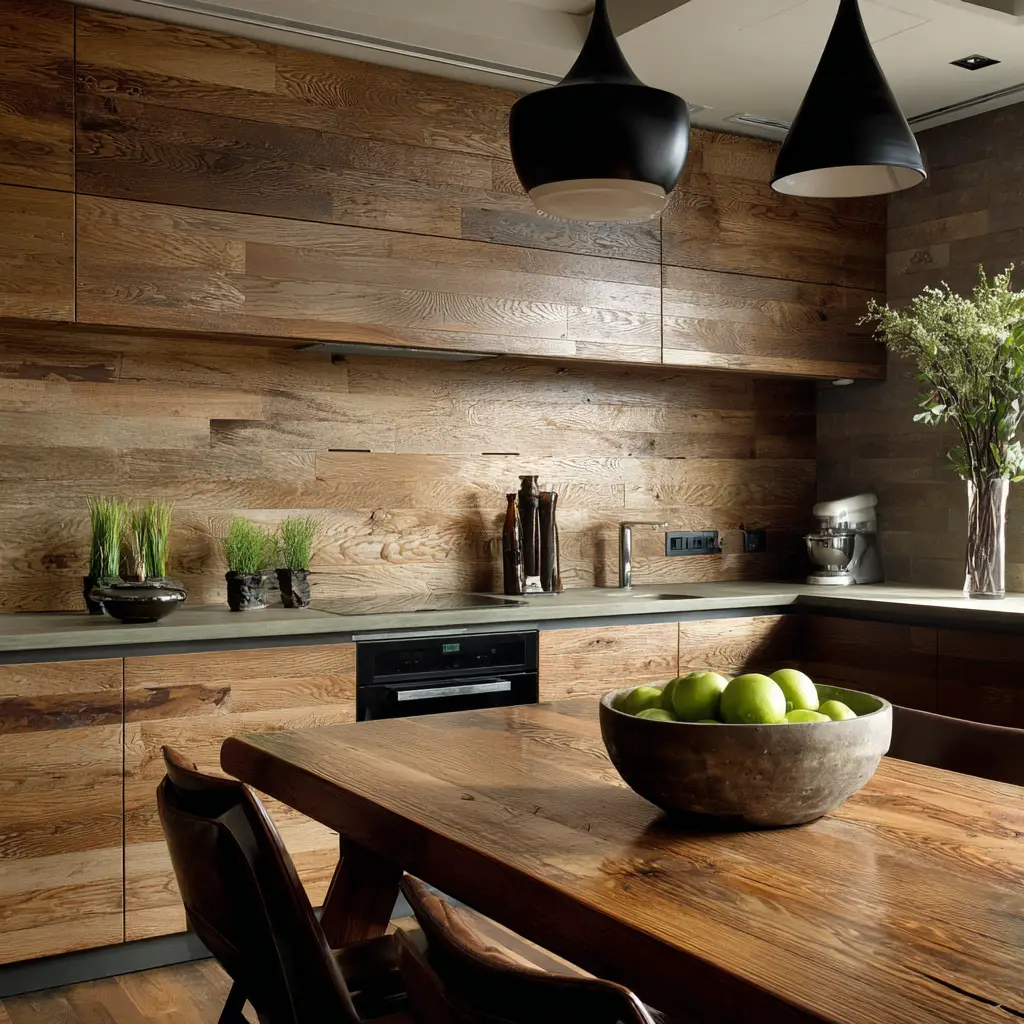 Wooden Backsplash