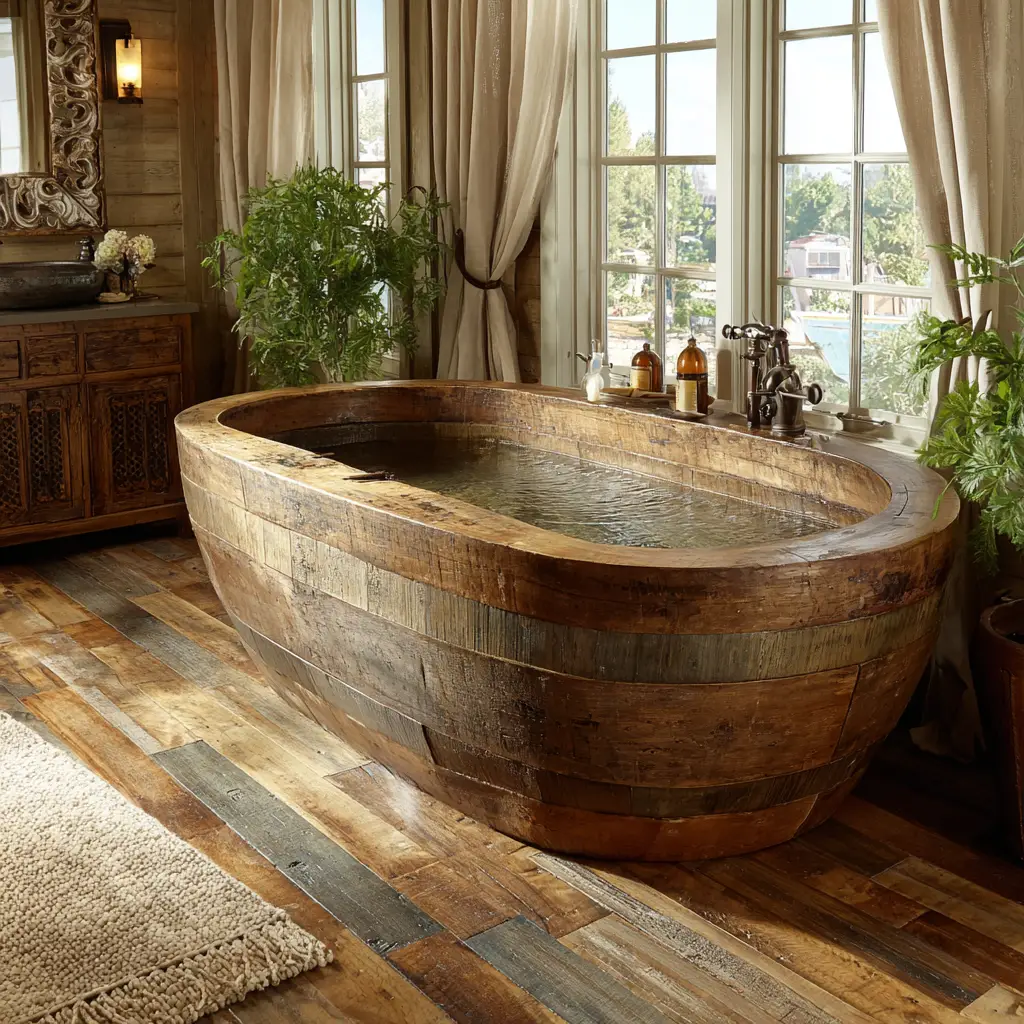 Wooden Bathtub Surround