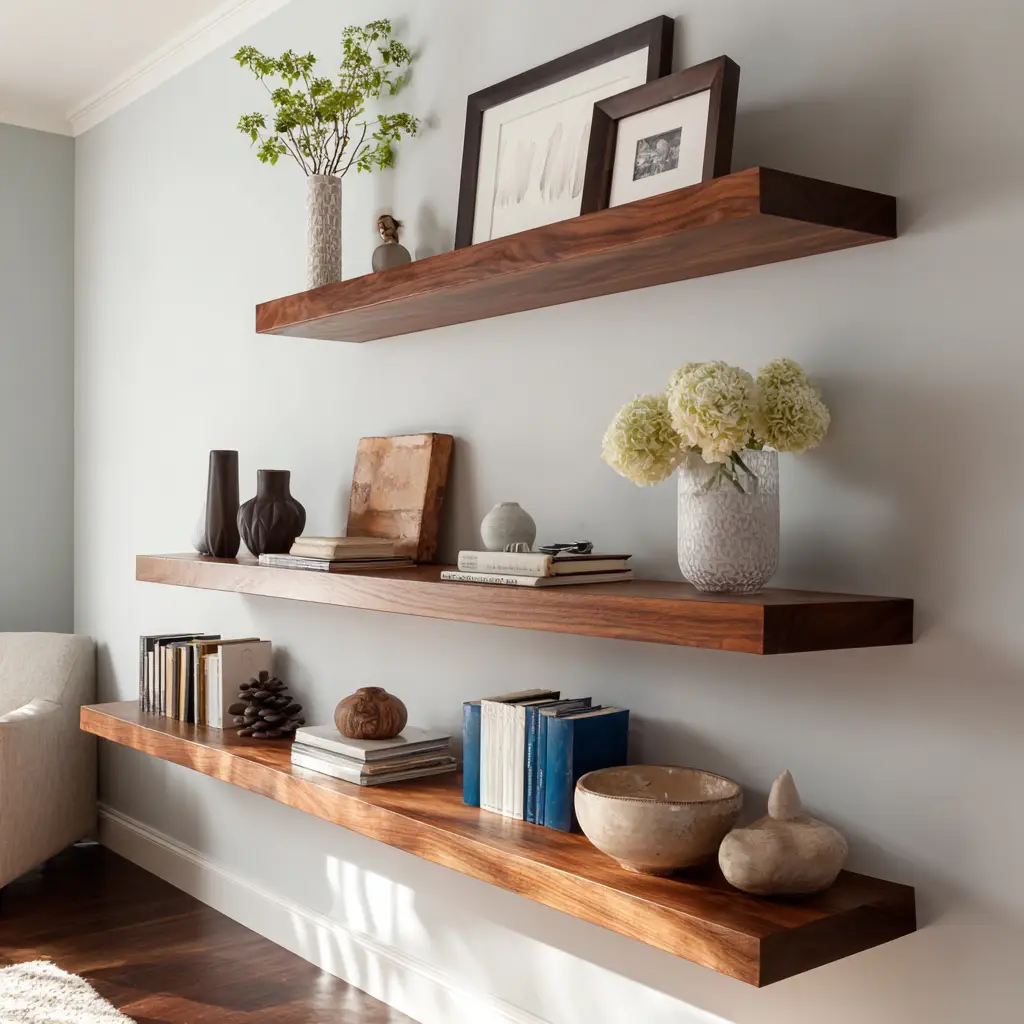 Wooden Floating Shelves