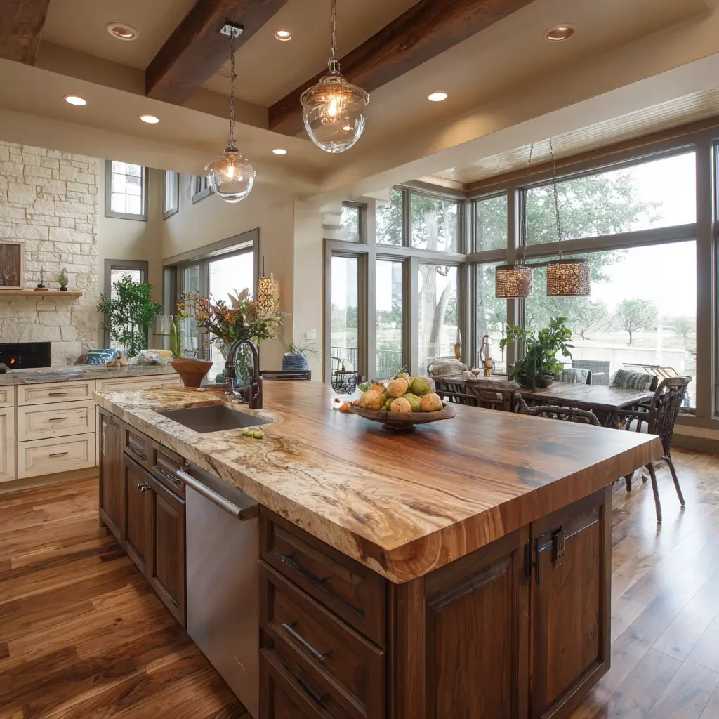 Wooden Kitchen Island