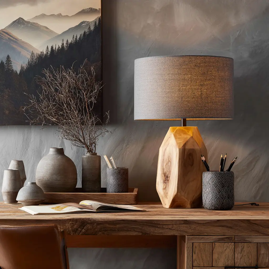 Wooden Table Lamp