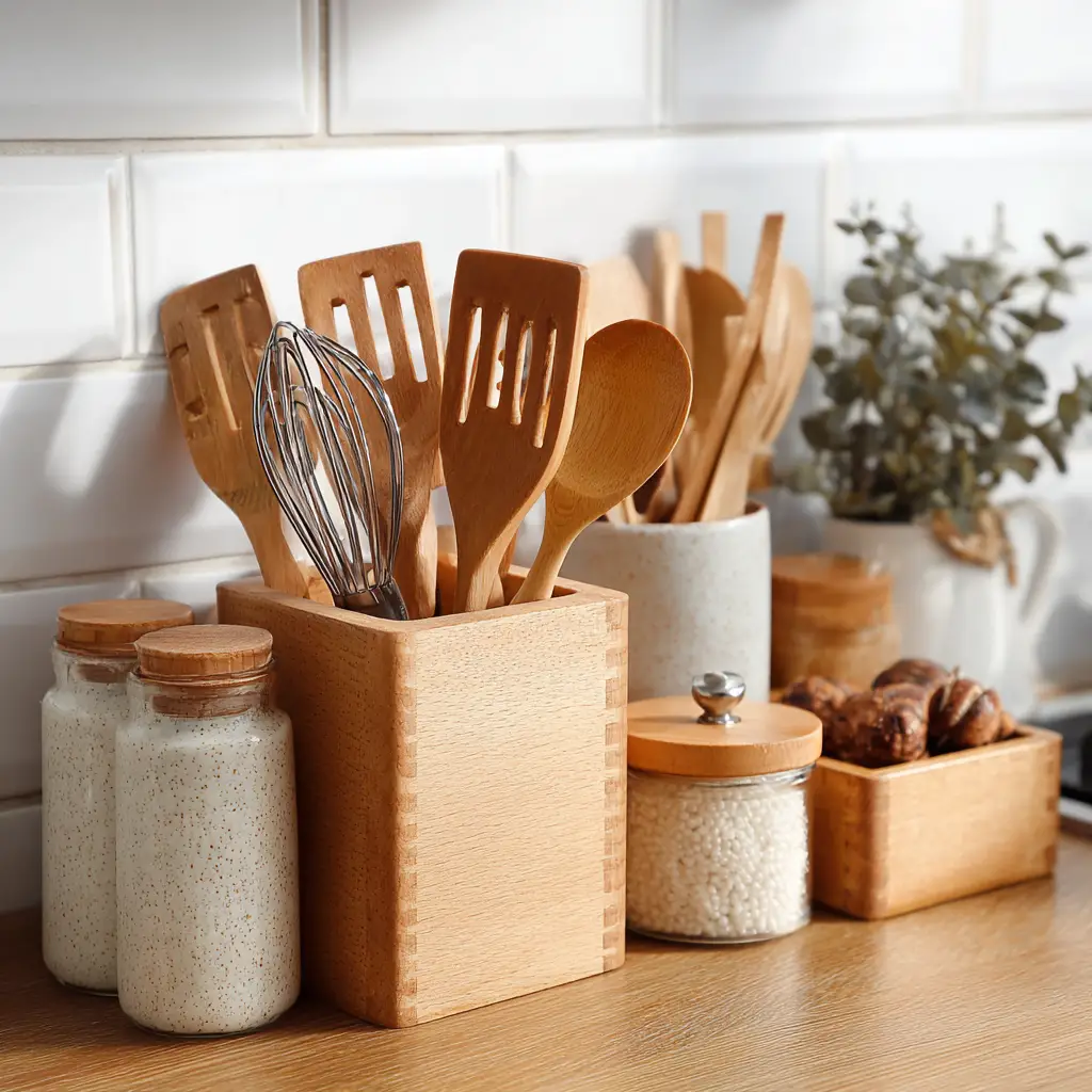Wooden Utensil Holders