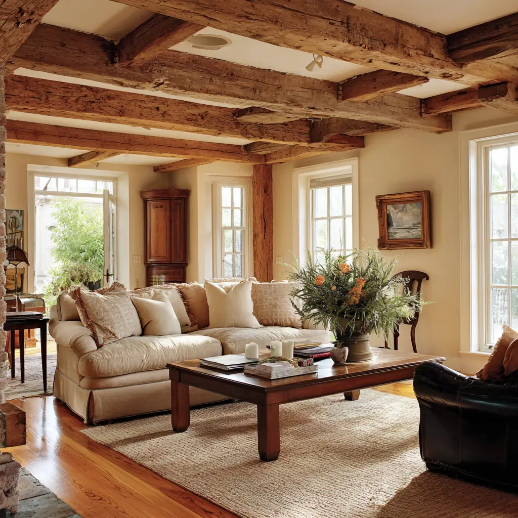 Exposed Wooden Beams