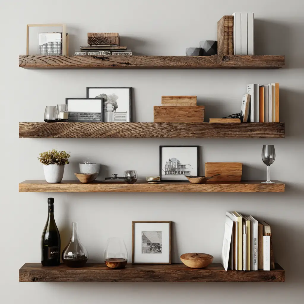 Floating Wooden Shelves