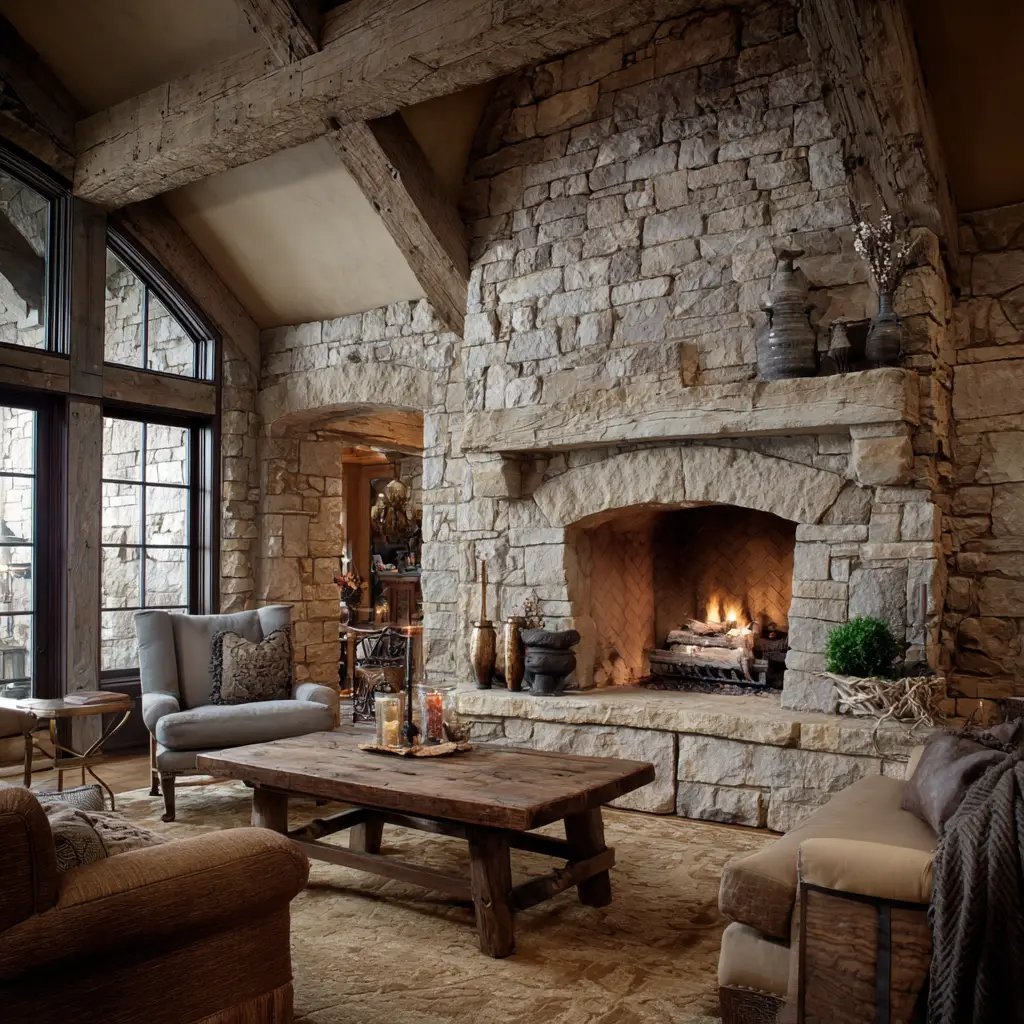 Stone Fireplace Focus