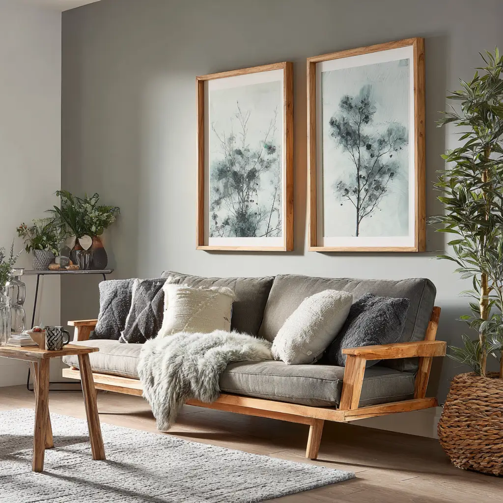 Wooden-Framed Artwork