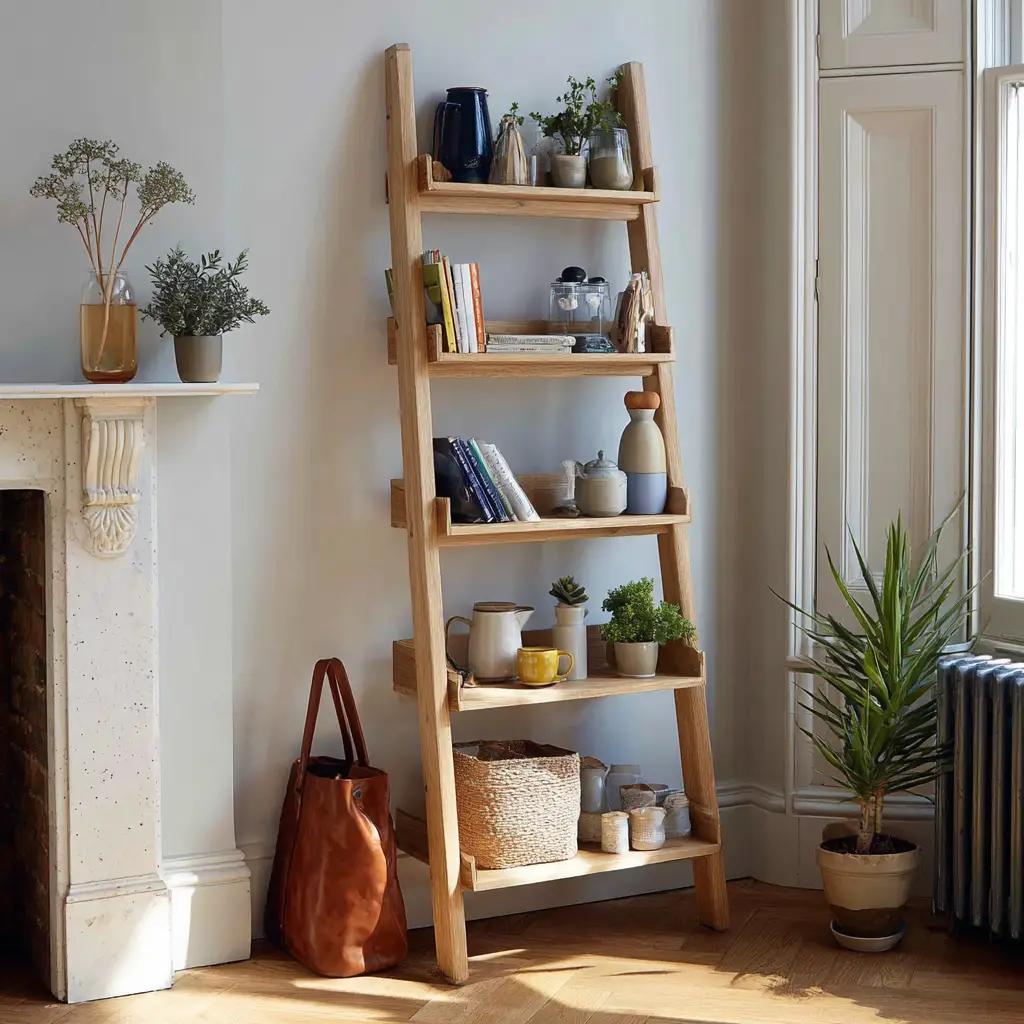Wooden Storage Ladder